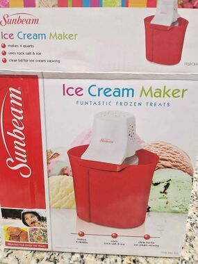 Sunbeam Ice Cream Maker, Fantasic Frozen Treats. FRSBCB40-RED.